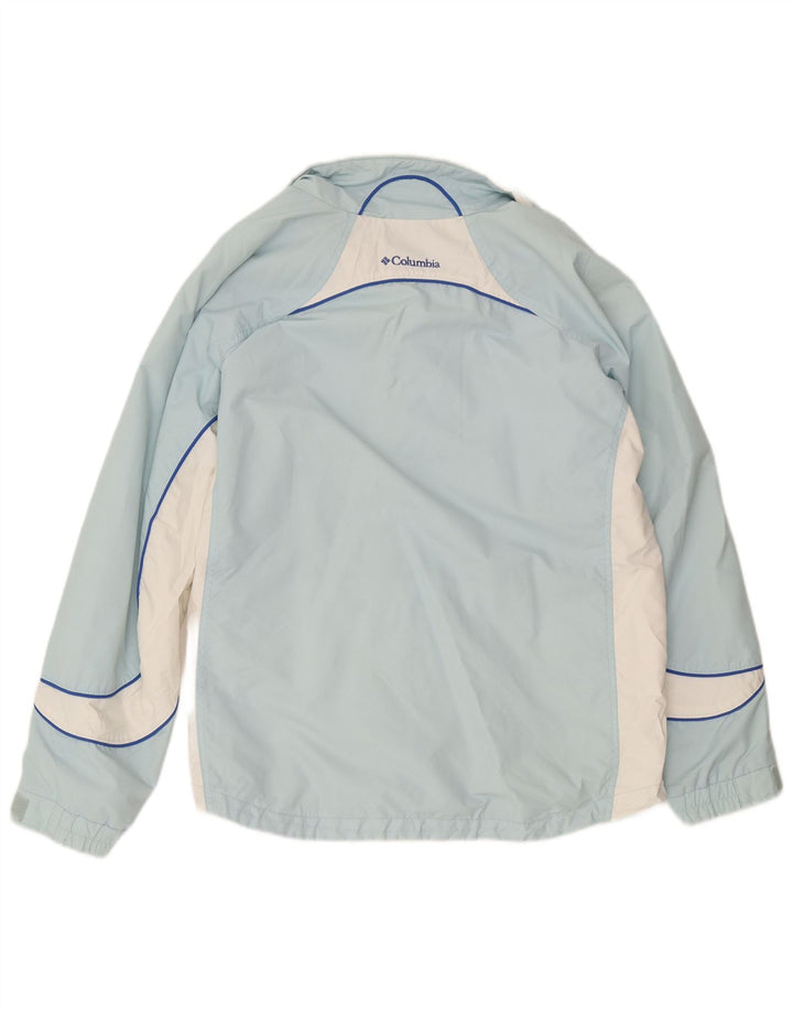 Columbia Womens Rain Jacket UK 18 XL Blue Colourblock Nylon