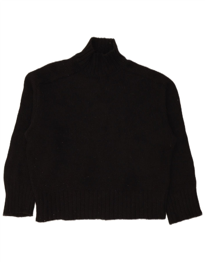 Zara Womens Oversized Turtle Neck Jumper Sweater UK 14 Medium Black