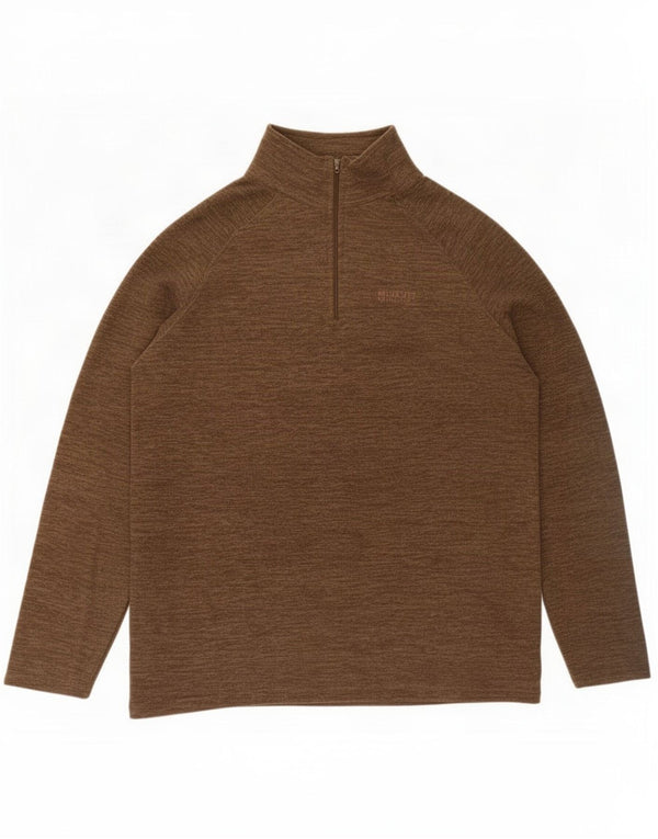 Mountain Warehouse Mens Loose Fit Fleece Jumper Large Beige Flecked