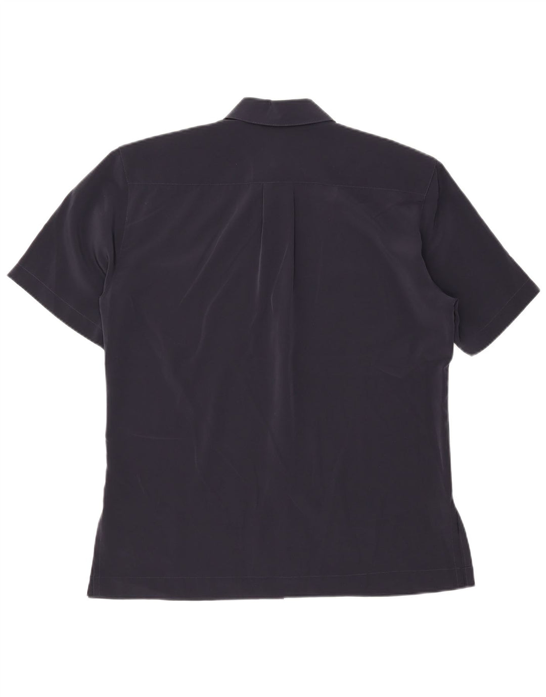 RENATO BALESTRA Womens Short Sleeve Shirt Blouse IT 44 Medium Navy Blue
