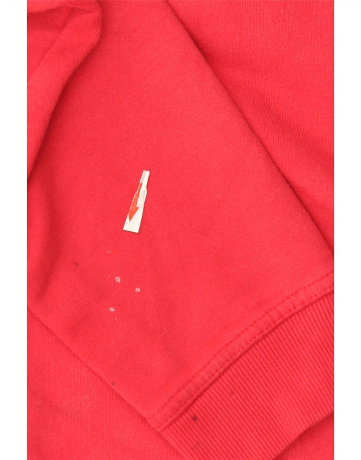 Crew Clothing Mens Zip Neck Sweatshirt Jumper Medium Red Cotton
