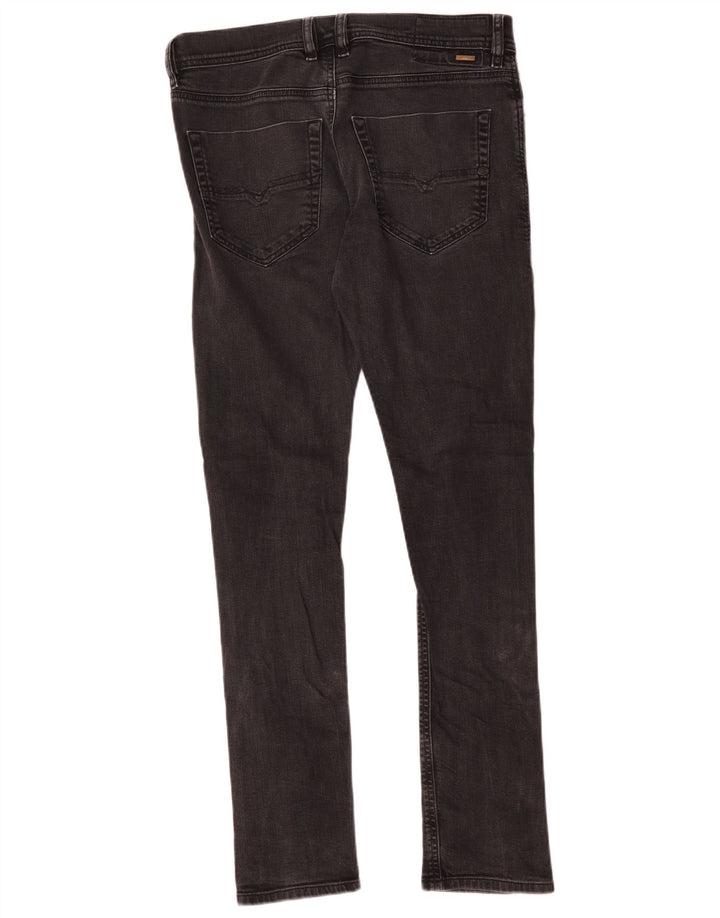 Diesel Mens Carrot Slim Jeans W30 L32 Black Cotton