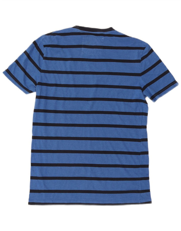 JACK WILLS Mens T-Shirt Top Small Blue Striped Cotton