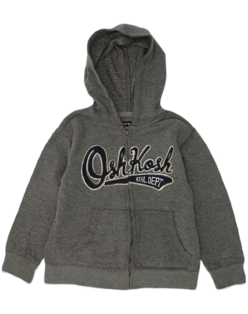 OSH KOSH Boys Graphic Hoodie Jumper 4-5 Years Grey Cotton | Vintage Osh Kosh | Thrift | Second-Hand Osh Kosh | Used Clothing | Messina Hembry 