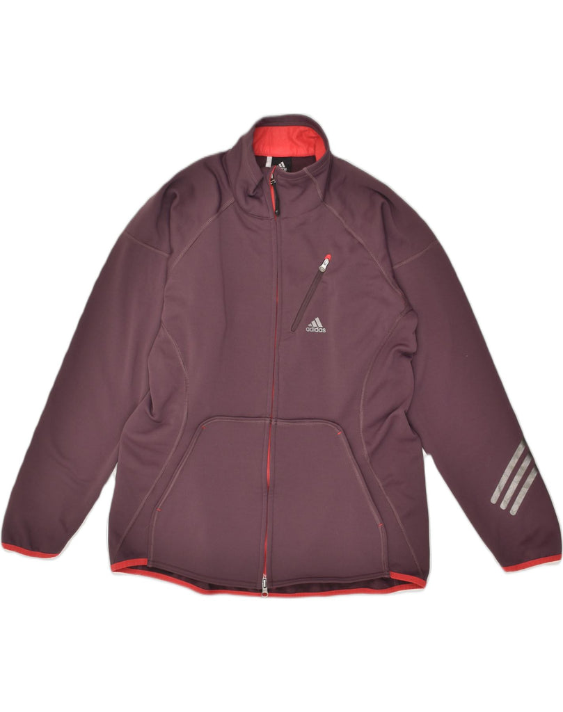 ADIDAS Womens Clima 365 Tracksuit Top Jacket UK 18 XL Maroon Polyester | Vintage Adidas | Thrift | Second-Hand Adidas | Used Clothing | Messina Hembry 