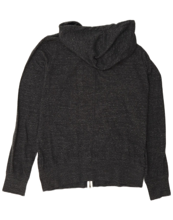 Nike Womens Zip Hoodie Sweater UK 14 Medium Grey Flecked