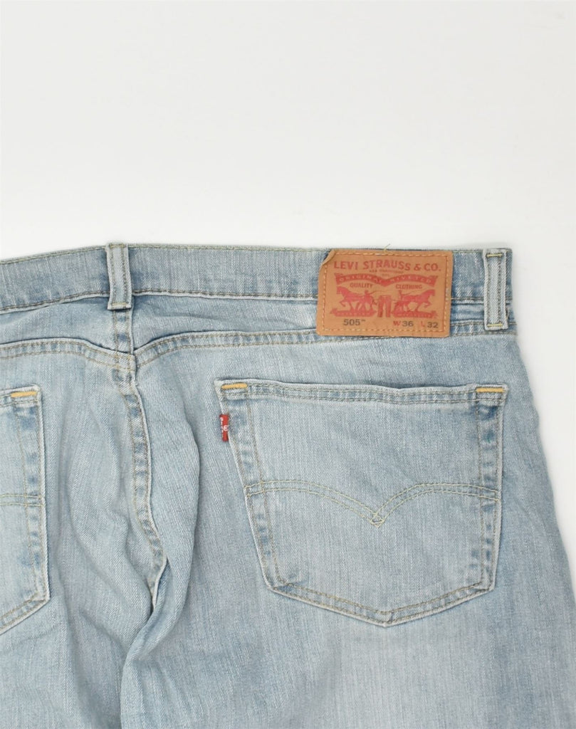 LEVI'S Mens 505 Straight Jeans W36 L32 Blue Cotton | Vintage Levi's | Thrift | Second-Hand Levi's | Used Clothing | Messina Hembry 