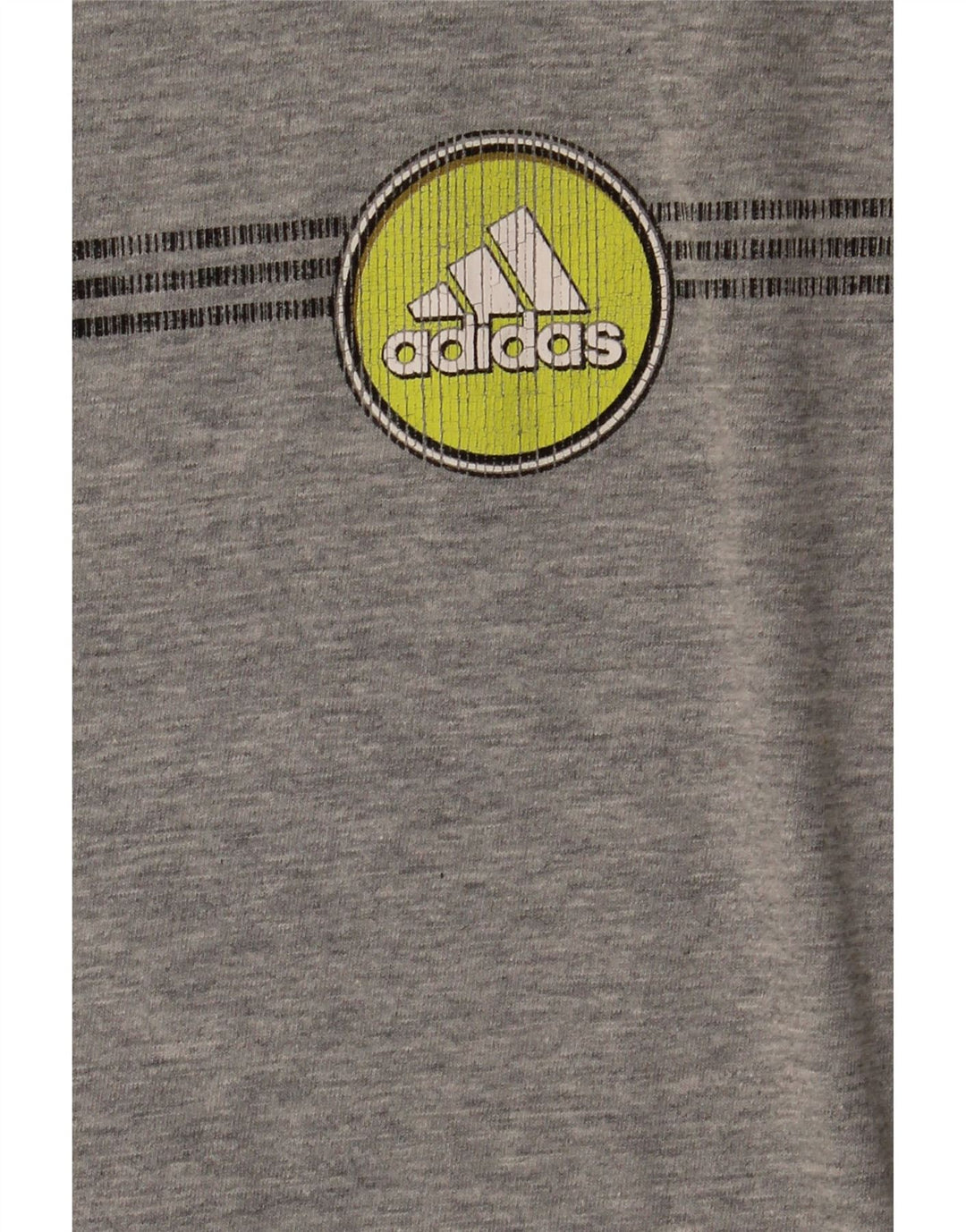 Adidas Mens Graphic Top Long Sleeve Large Grey Cotton