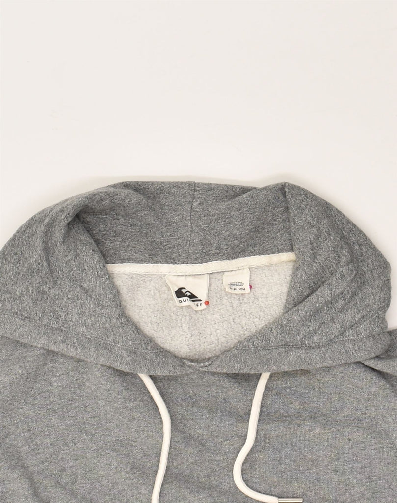 QUIKSILVER Mens Hoodie Jumper Small Grey Cotton | Vintage Quiksilver | Thrift | Second-Hand Quiksilver | Used Clothing | Messina Hembry 