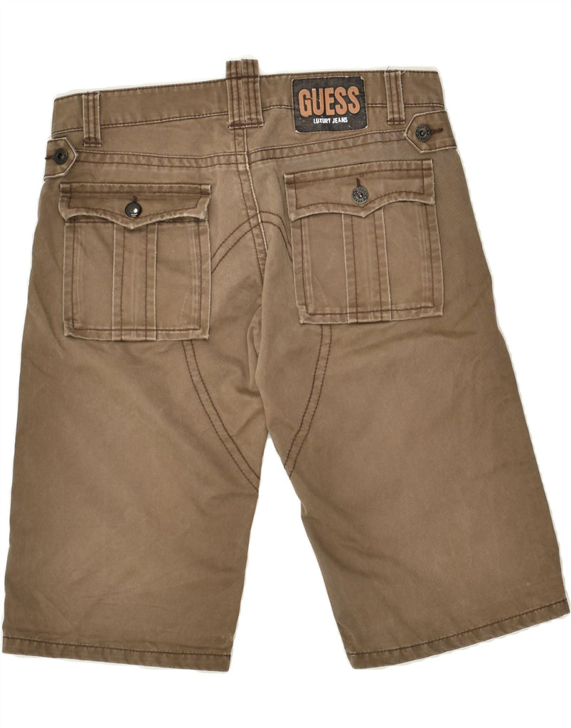 GUESS Mens Chino Shorts W29 Small Brown Cotton | Vintage Guess | Thrift | Second-Hand Guess | Used Clothing | Messina Hembry 