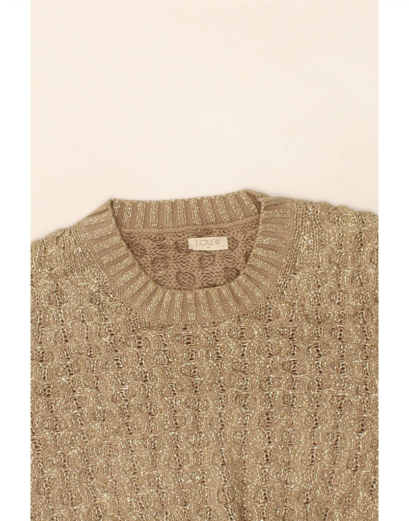 J. CREW Womens Crew Neck Jumper Sweater UK 12 Medium Beige Cotton Vintage J. Crew and Second-Hand J. Crew from Messina Hembry 