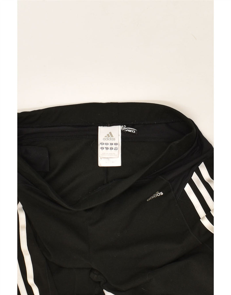 ADIDAS Womens Tracksuit Trousers UK 10 Small Black Polyester | Vintage Adidas | Thrift | Second-Hand Adidas | Used Clothing | Messina Hembry 