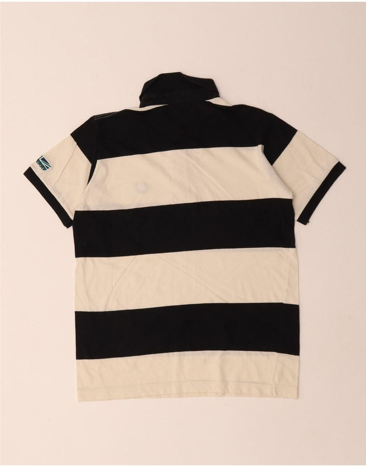 Fred Perry Boys Rugby Polo Shirt 9-10 Years Black Striped