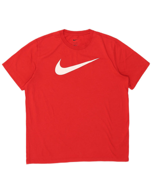 Nike Mens Dri Fit Graphic T-Shirt Top Large Red Polyester