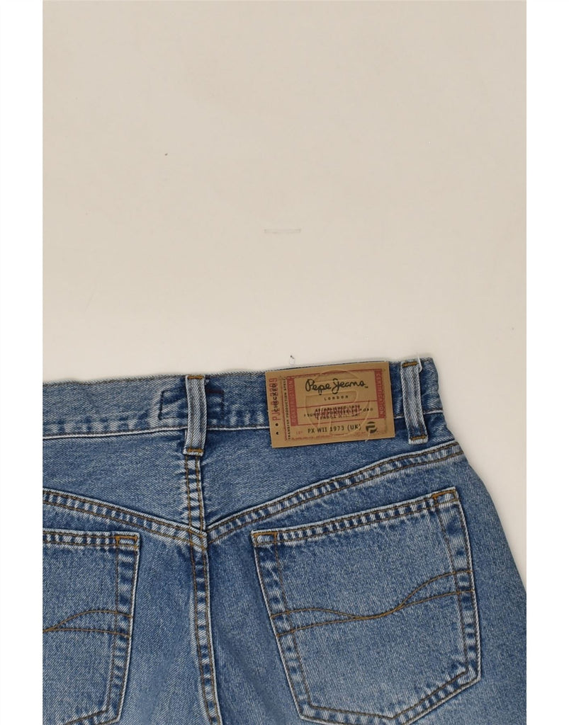 PEPE JEANS Womens High Waist Denim Shorts W28 Medium Blue Cotton | Vintage PEPE Jeans | Thrift | Second-Hand PEPE Jeans | Used Clothing | Messina Hembry 