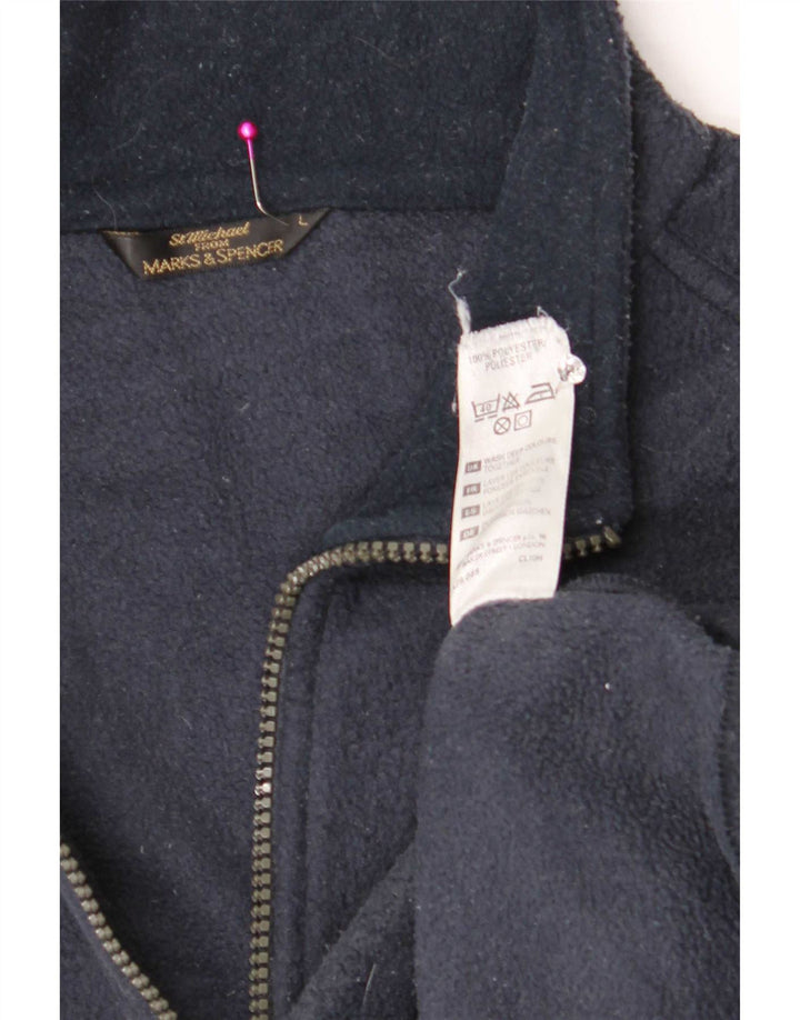 Marks & Spencer Mens St. Michael Fleece Jacket UK 40 Large Navy Blue