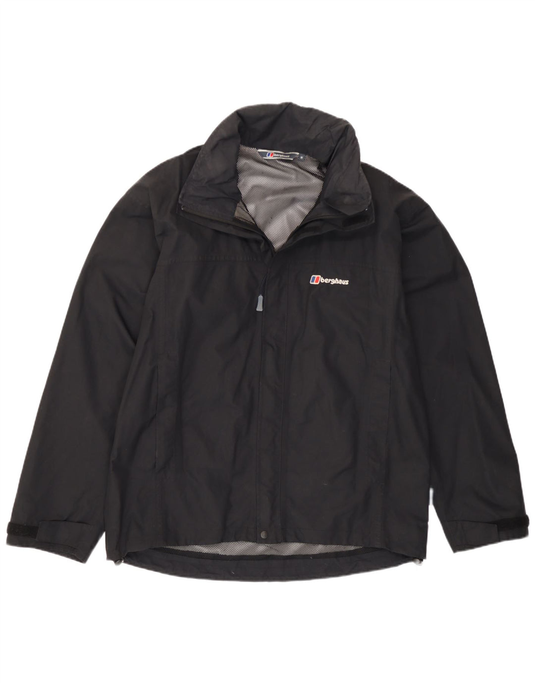 Berghaus Mens Hooded Rain Jacket UK 38 Medium Black Nylon