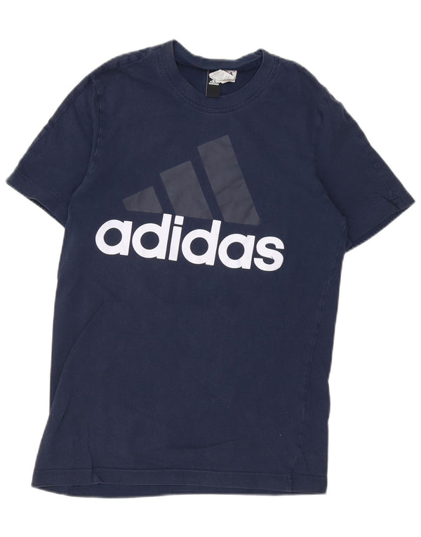 Adidas Mens Graphic T-Shirt Top XS Navy Blue Cotton