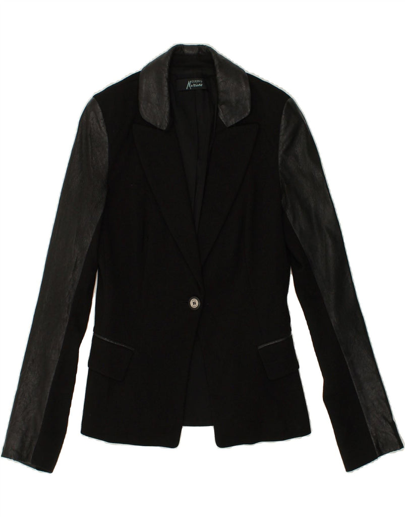 GUESS BY MARCIANO Womens 1 Button Blazer Jacket IT 40 Small Black | Vintage Guess By Marciano | Thrift | Second-Hand Guess By Marciano | Used Clothing | Messina Hembry 