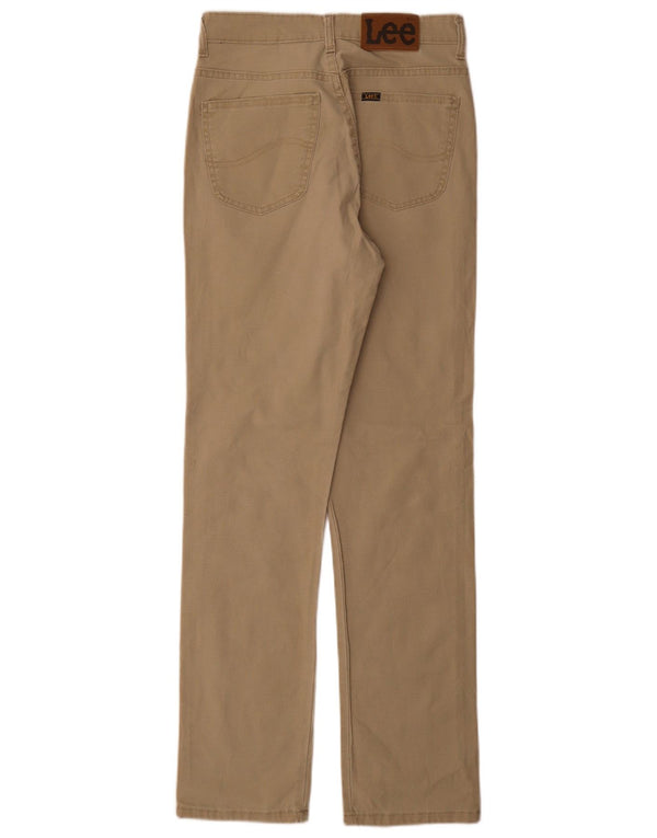Lee Mens Dallas Straight Casual Trousers W31 L33 Beige Cotton