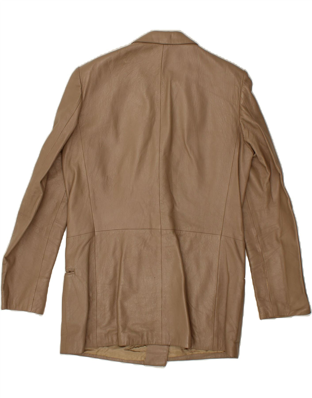 VINTAGE Womens Double Breasted Leather Coat IT 50 XL Brown Vintage Vintage and Second-Hand Vintage from Messina Hembry 