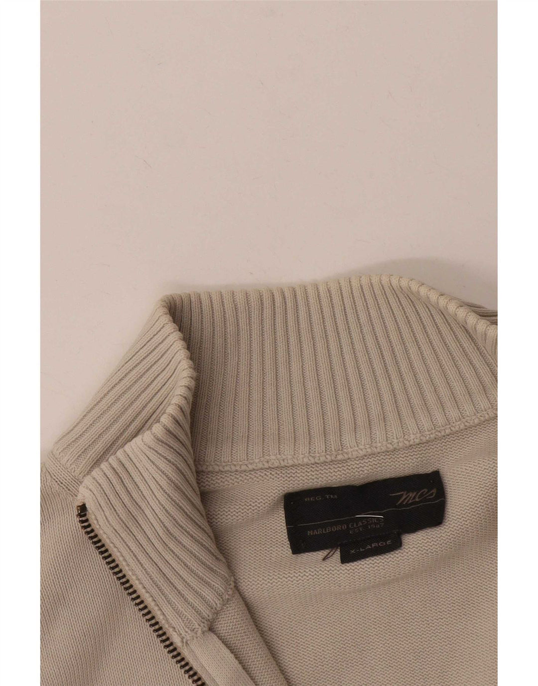Marlboro Classics Mens Cardigan Sweater XL Grey