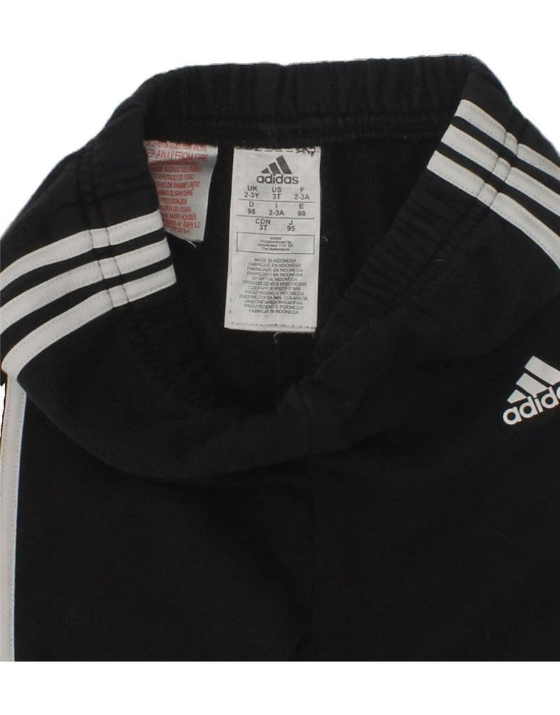 ADIDAS Boys Tracksuit Trousers Joggers 2-3 Years Black Cotton | Vintage Adidas | Thrift | Second-Hand Adidas | Used Clothing | Messina Hembry 