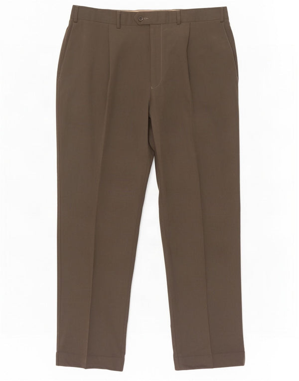 Marks & Spencer Mens Pegged Suit Trousers W38 L31 Grey Lyocell