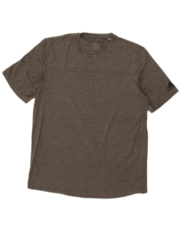 Adidas Mens Aeroready T-Shirt Top Large Grey Polyester