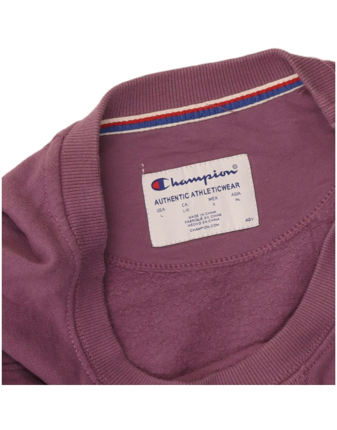 CHAMPION Womens Graphic Sweatshirt Jumper UK 16 Large Purple