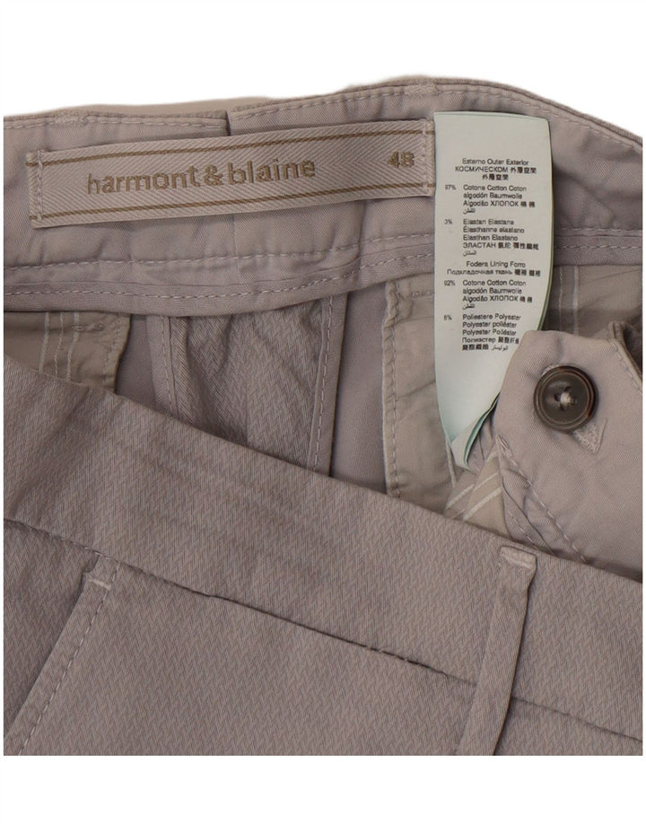 Harmont & Blaine Mens Slim Chino Trousers IT 48 Medium W36 L28 Grey Cotton