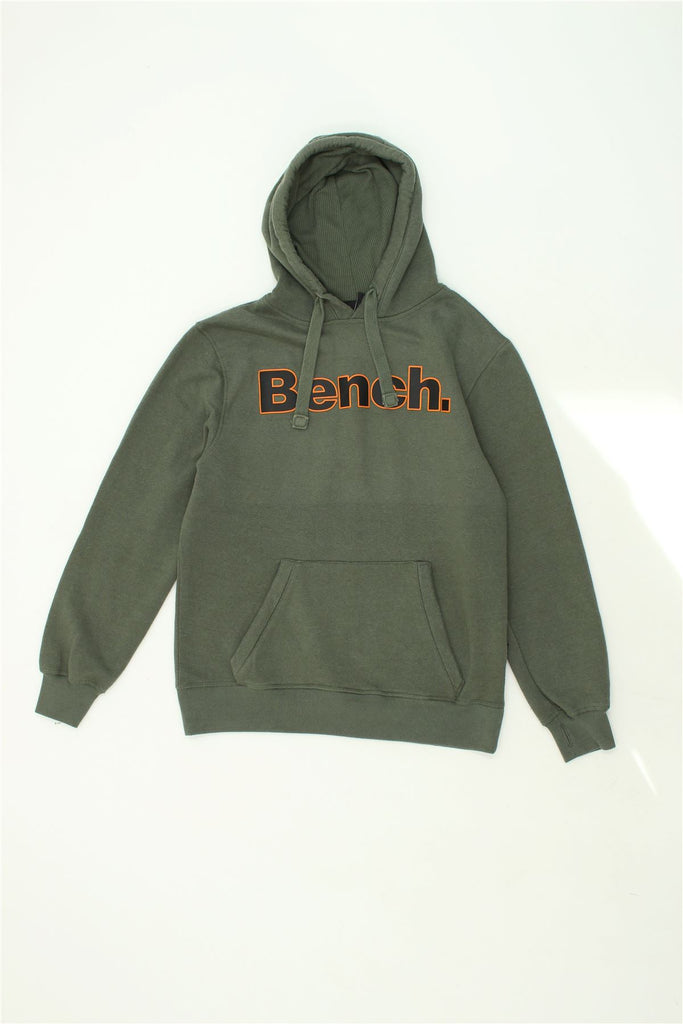 BENCH Mens Graphic Hoodie Jumper Large Green Cotton | Vintage Bench | Thrift | Second-Hand Bench | Used Clothing | Messina Hembry 
