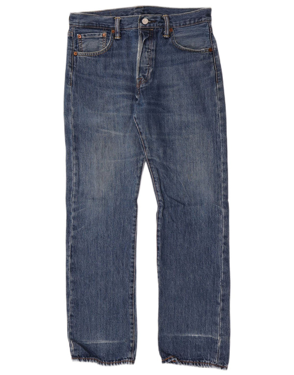 Levi's Mens Straight Jeans W30 L30 Blue Cotton