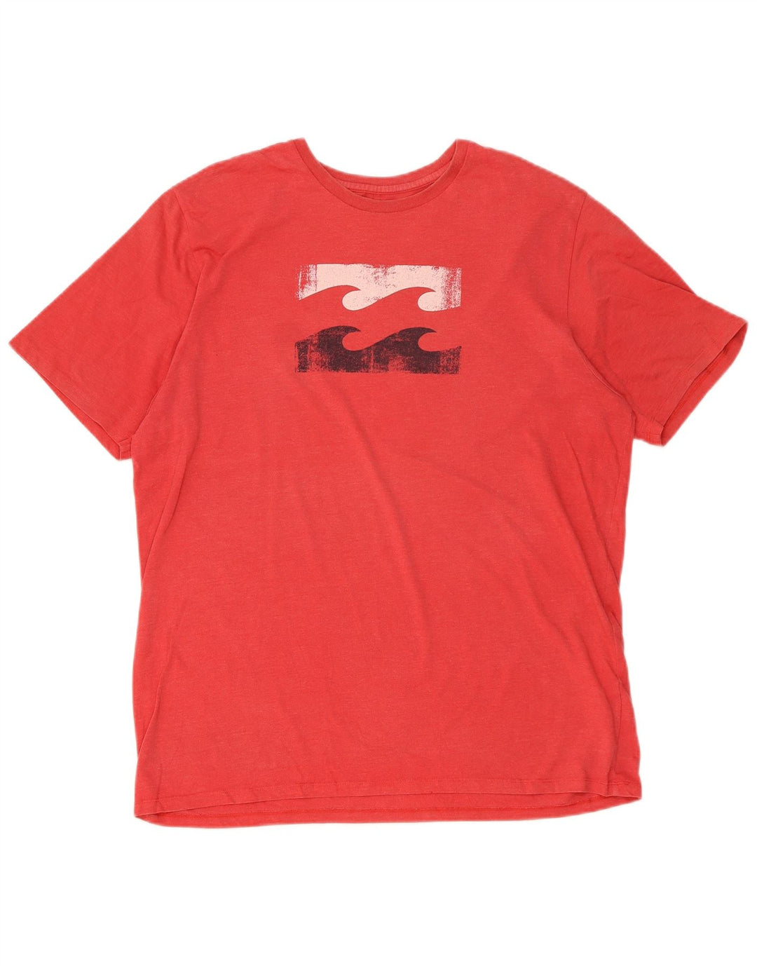 BILLABONG Mens Graphic T-Shirt Top XL Red Cotton