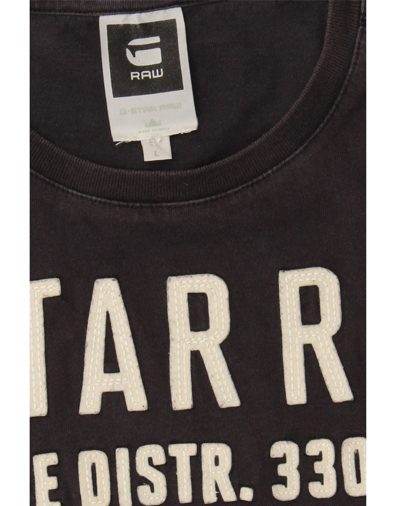 G-STAR Mens Graphic T-Shirt Top Large Black Cotton Vintage G-Star and Second-Hand G-Star from Messina Hembry 