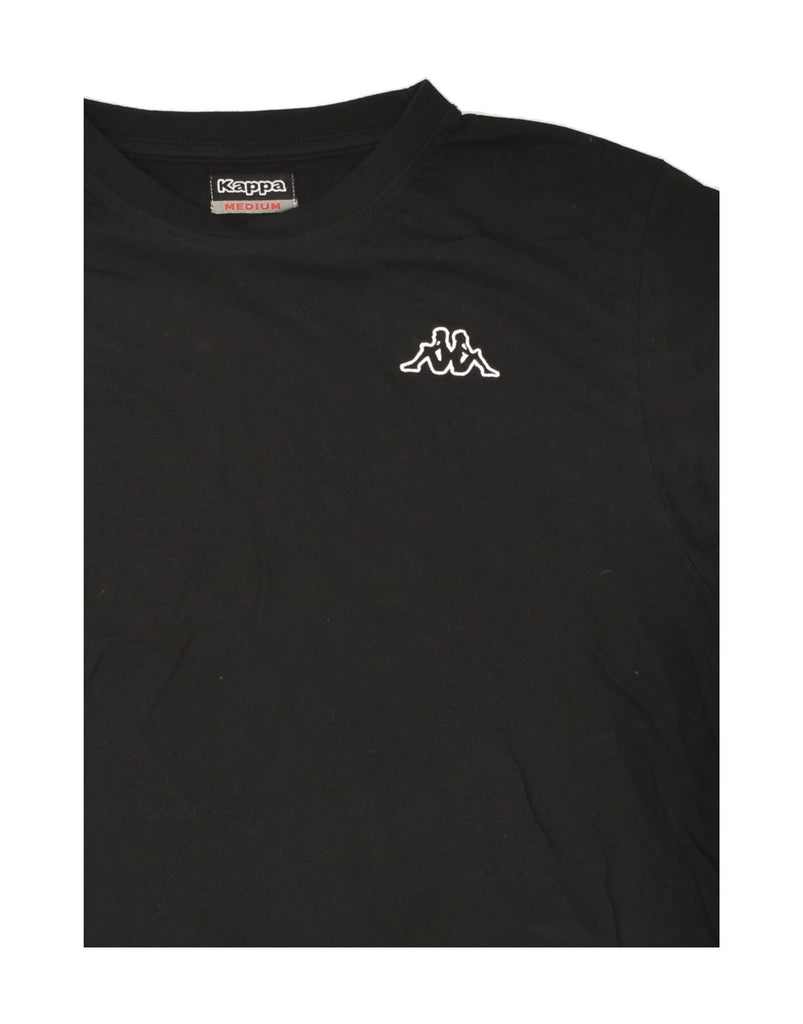 KAPPA Mens T-Shirt Top Medium Black Cotton | Vintage Kappa | Thrift | Second-Hand Kappa | Used Clothing | Messina Hembry 