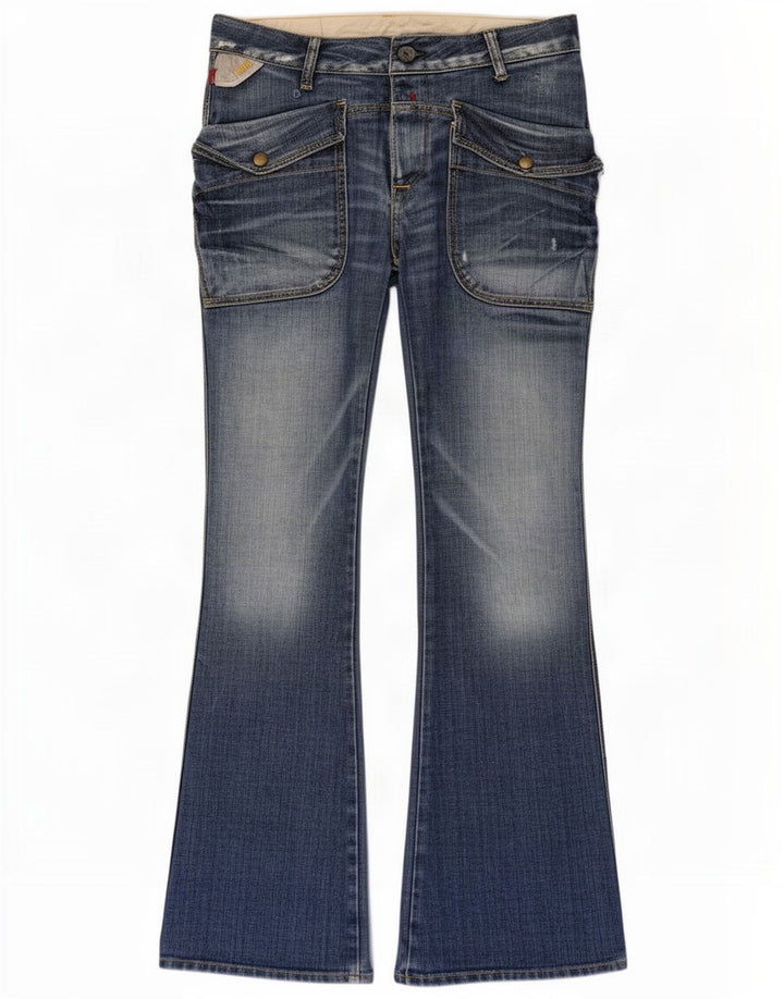 Replay Mens Cargo Bootcut Jeans W30 L32 Blue Cotton