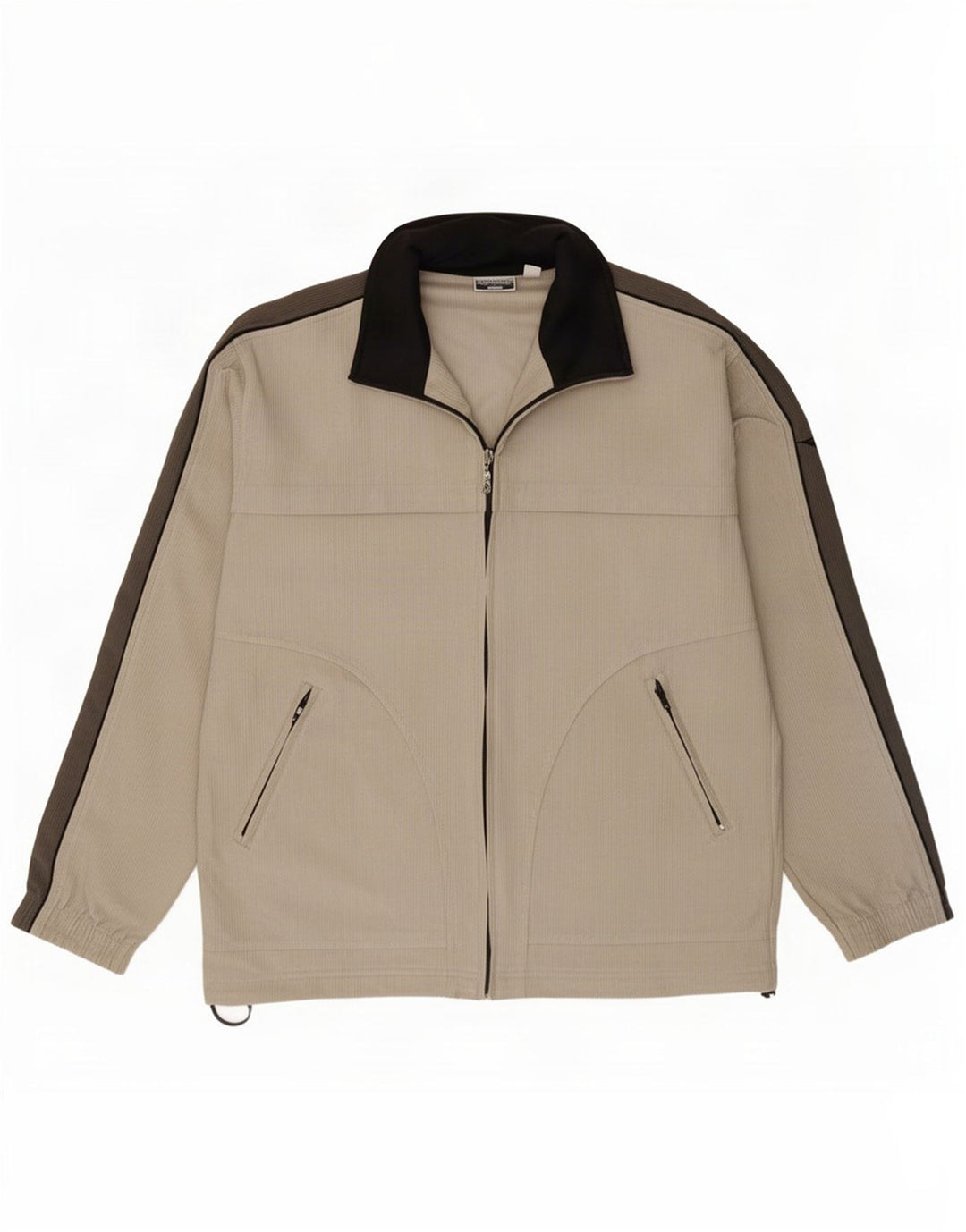 Diadora Mens Tracksuit Top Jacket UK 40 Medium Beige Colourblock Polyester