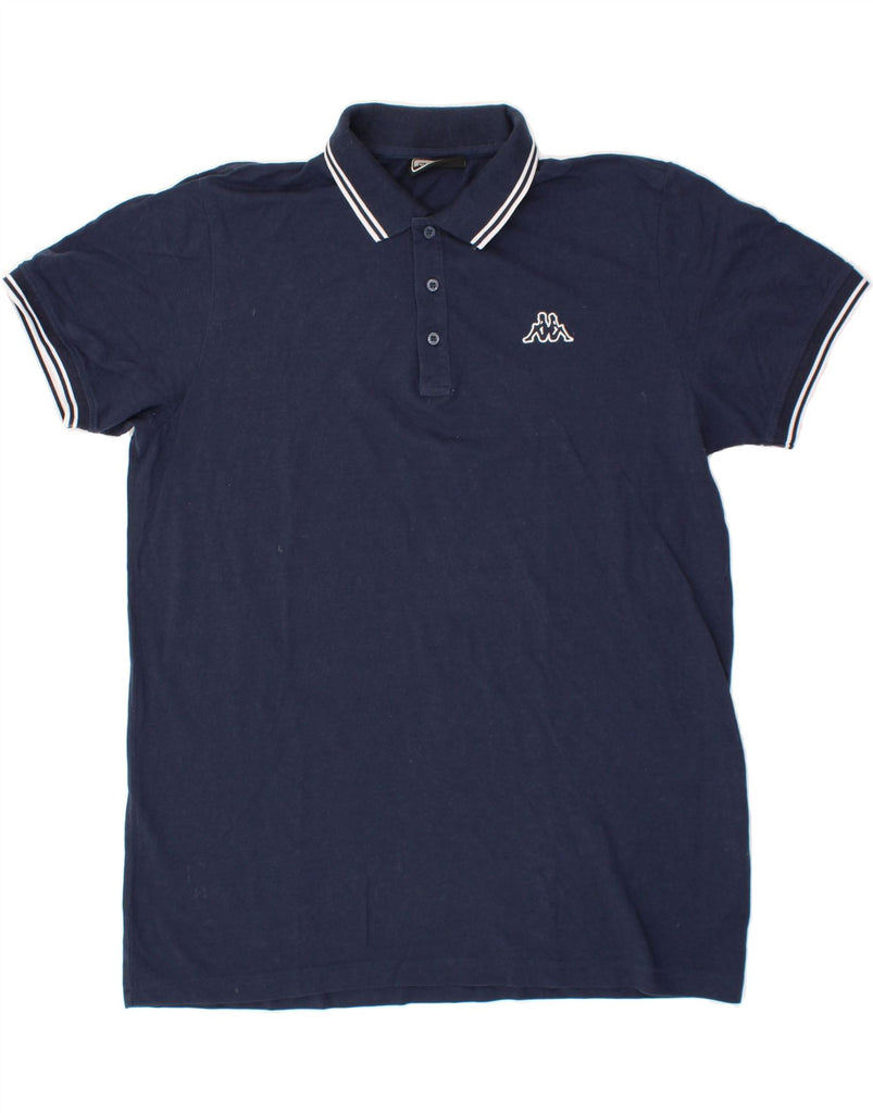 KAPPA Mens Polo Shirt 2XL Navy Blue Cotton Vintage Kappa and Second-Hand Kappa from Messina Hembry 