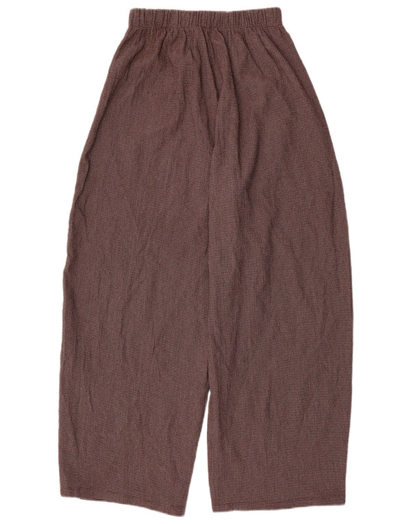 Zara Womens Harem Trousers Medium W30 L28 Brown Check Polyester