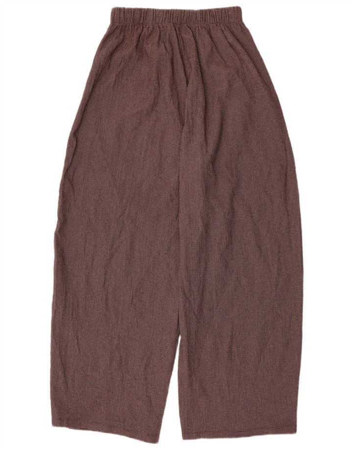 Zara Womens Harem Trousers Medium W30 L28 Brown Check Polyester