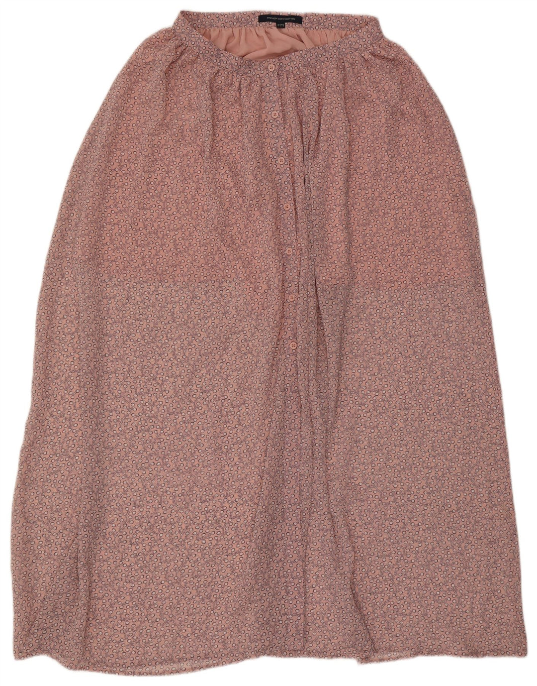 French Connection Womens Maxi Skirt UK 12 Medium W30 Pink Floral Polyester