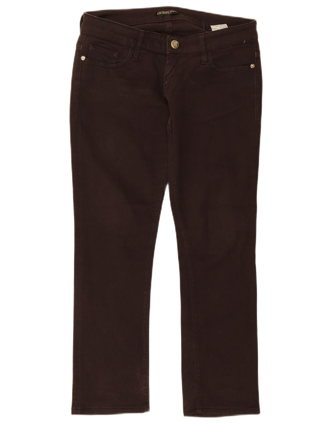 Guess Womens Slim Jeans W29 L27 Brown Cotton
