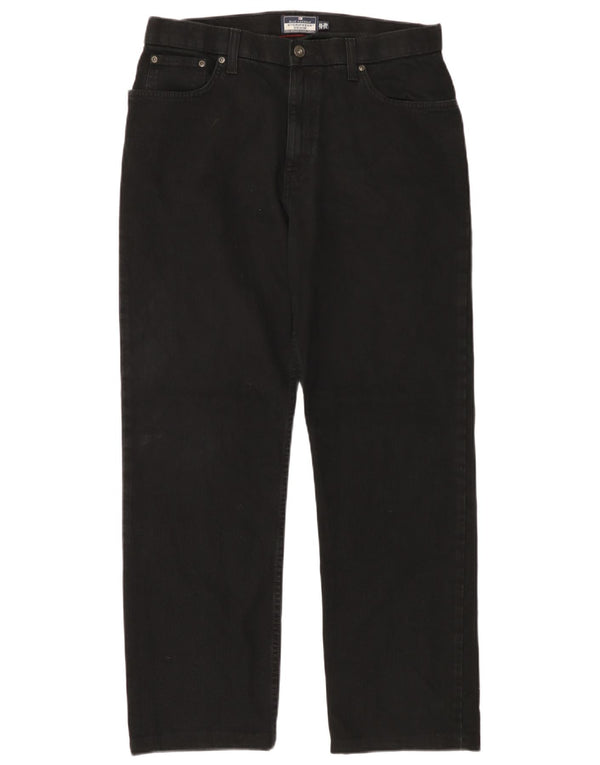 MARKS & SPENCER Mens Straight Jeans W34 L31  Black Cotton