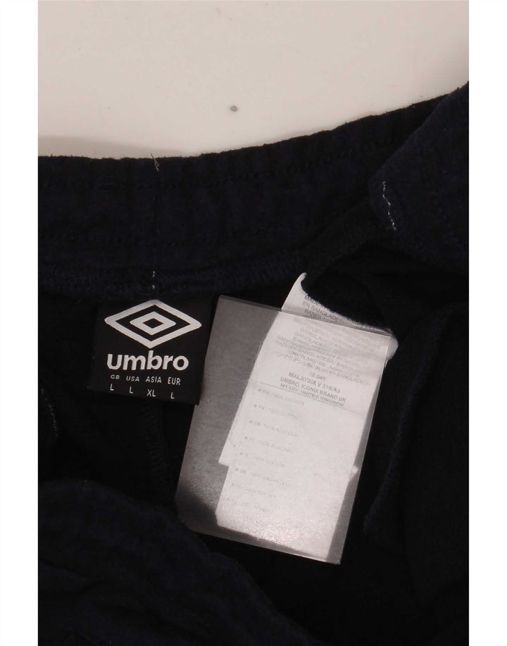 Umbro Mens Tracksuit Trousers Joggers Large Navy Blue Cotton
