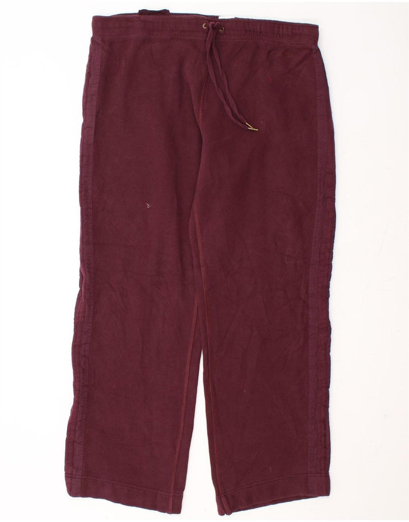 EDDIE BAUER Womens Tracksuit Trousers UK 18 XL  Burgundy Cotton Vintage Eddie Bauer and Second-Hand Eddie Bauer from Messina Hembry 