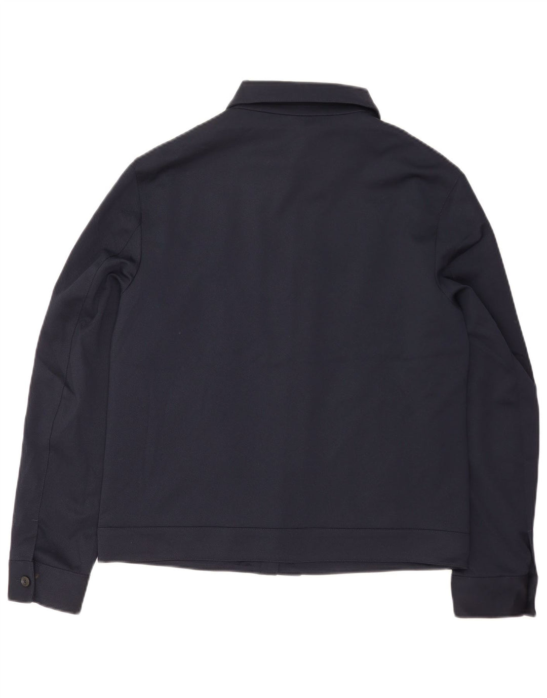Zara Mens Bomber Jacket UK 40 Large Navy Blue Polyester