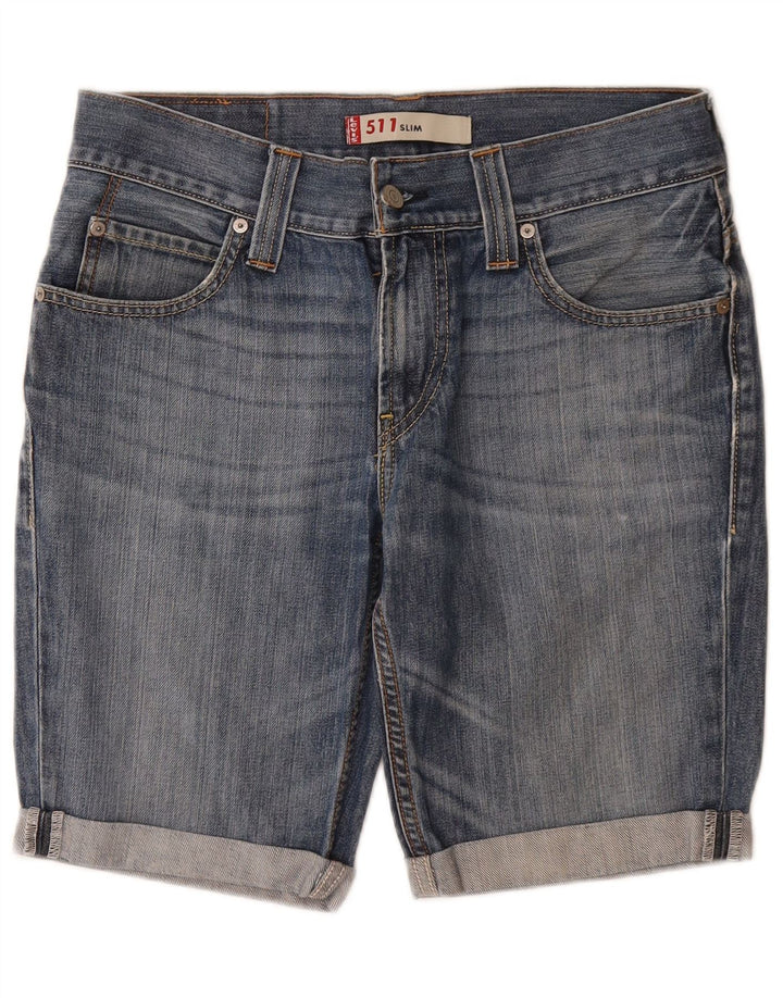 LEVI'S Mens 511 Slim Denim Shorts W32 Medium Blue Cotton