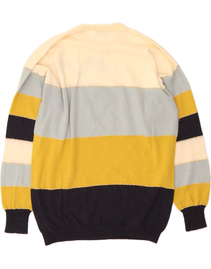 DONNA MIZAR Womens Crew Neck Jumper Sweater IT 44 Medium Multicoloured Vintage Donna Mizar and Second-Hand Donna Mizar from Messina Hembry 