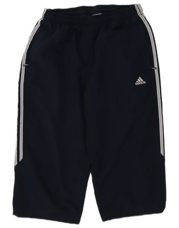 Adidas Mens Capri Tracksuit Trousers Medium Navy Blue Polyester